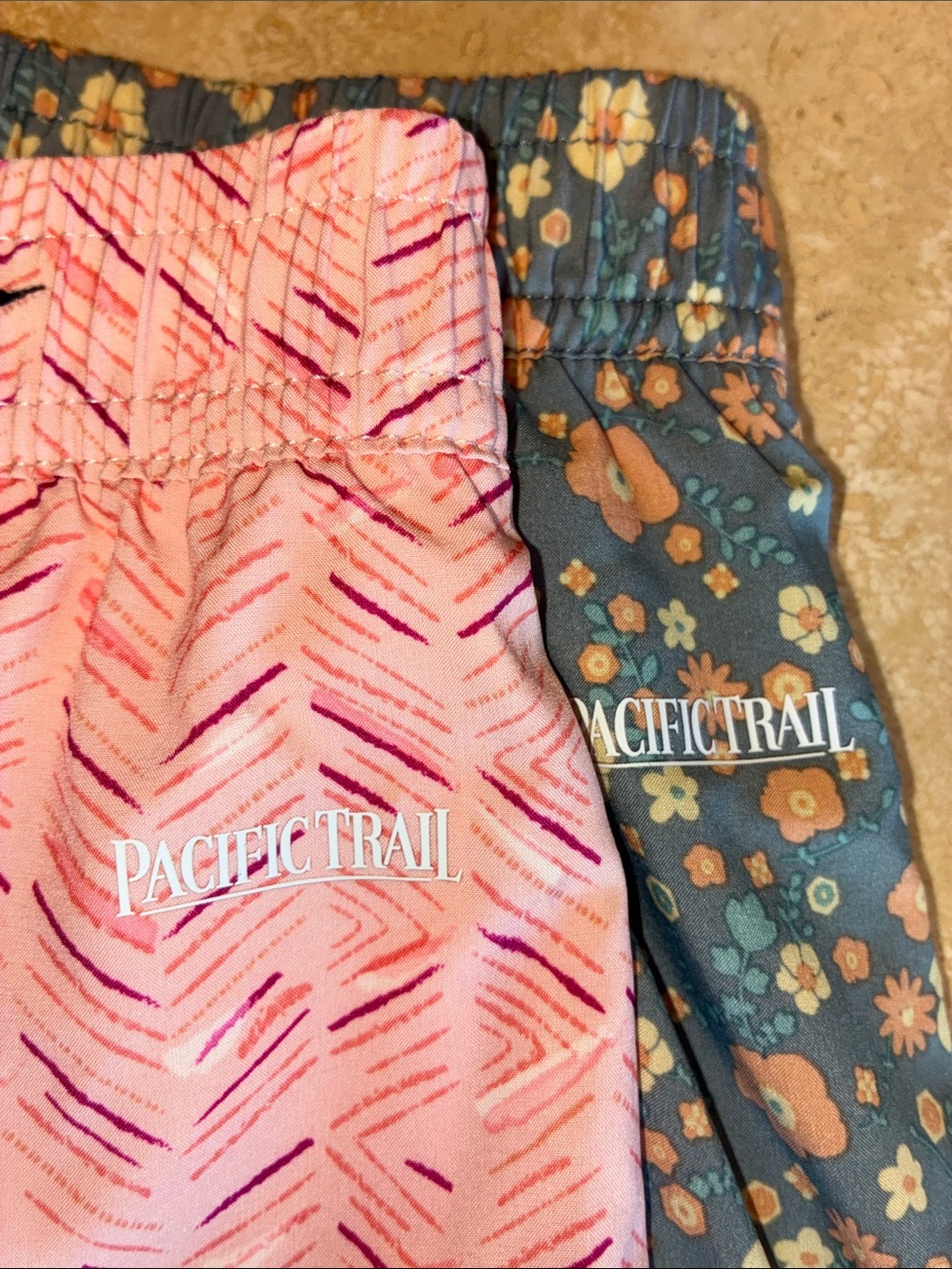 2 PACIFIC TRAIL Skirt/Skorts Women's M Pink Green prints, elastic waist. EUC